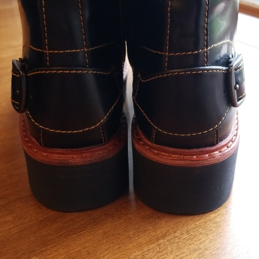 Last pair! Coach Moto Hiker Combat Boot in Black - Picture 4 of 8